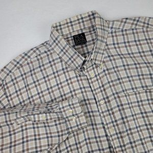 JOS. A. BANK Executive Collection Men's XL Shirt Button Down Long Sleeve Plaid